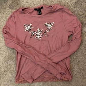 long sleeve crop top